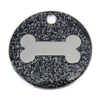 Black Bone Glitter Tag